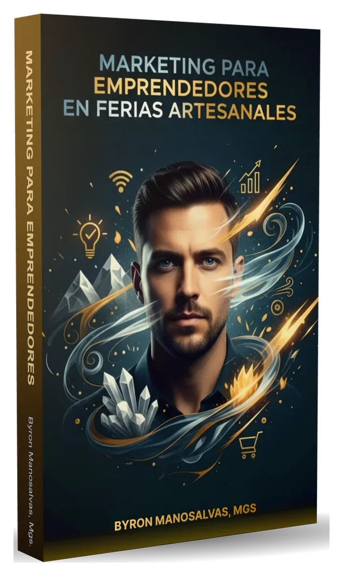 Portada del ebook Marketing para Emprendedores en Ferias Artesanales de Byron Manosalvas, Mgs.